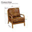 Chaise longue en bois brun clair avec revêtement en tissu et rembourrage en mousse-480829266-480829271
