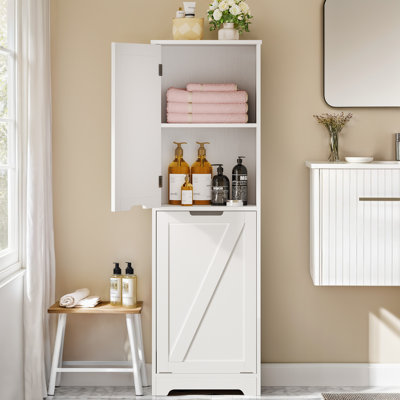 Panier à linge inclinable avec tablettes réglables et panier à vêtements Noraleigh