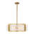 6-Light White Mist Glass Drum Chandelier-958849020