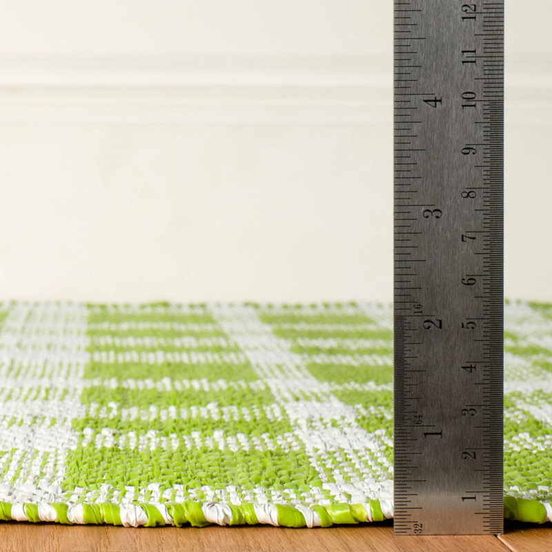 Tattersall Sprout Handwoven Indoor/Outdoor Rug, Rectangle 3' x 5'