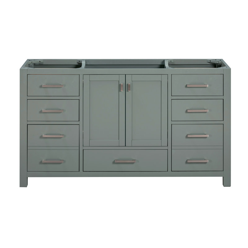 Modero 60'' W Single Bathroom Vanity Base, Smoke Green