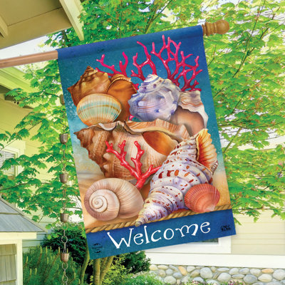 Seashell Welcome House Flag