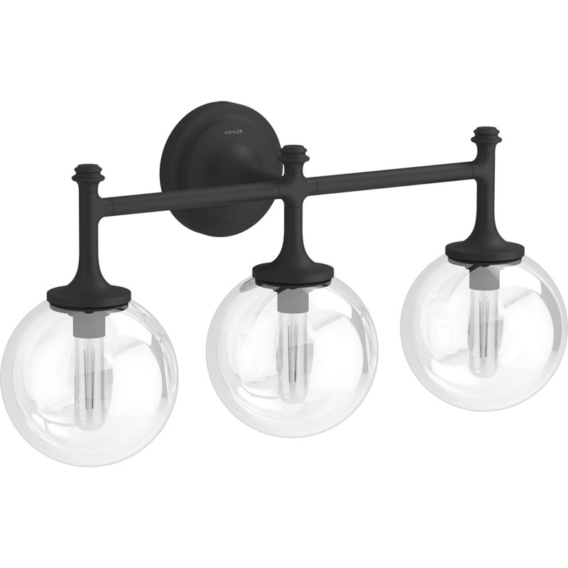 Bellera 3-Light  Flush Mounted Sconce, Matte Black