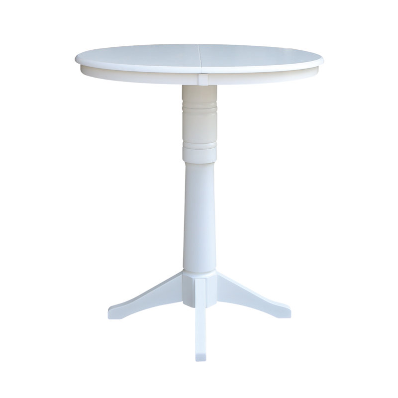 Ileia Extendable Solid Wood Dining Table, White