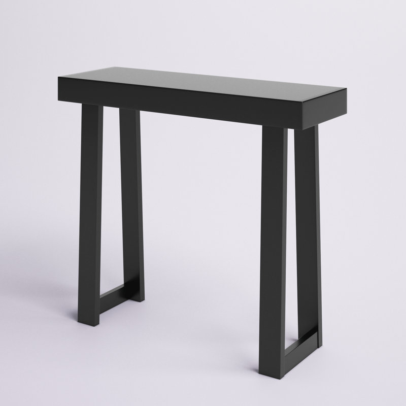 Beckett Solid Wood Console Table, 36" W, Black
