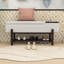 Banc de rangement rembourré Farmhouse avec rangement caché et tablette inférieure pour les entrées-1813732896