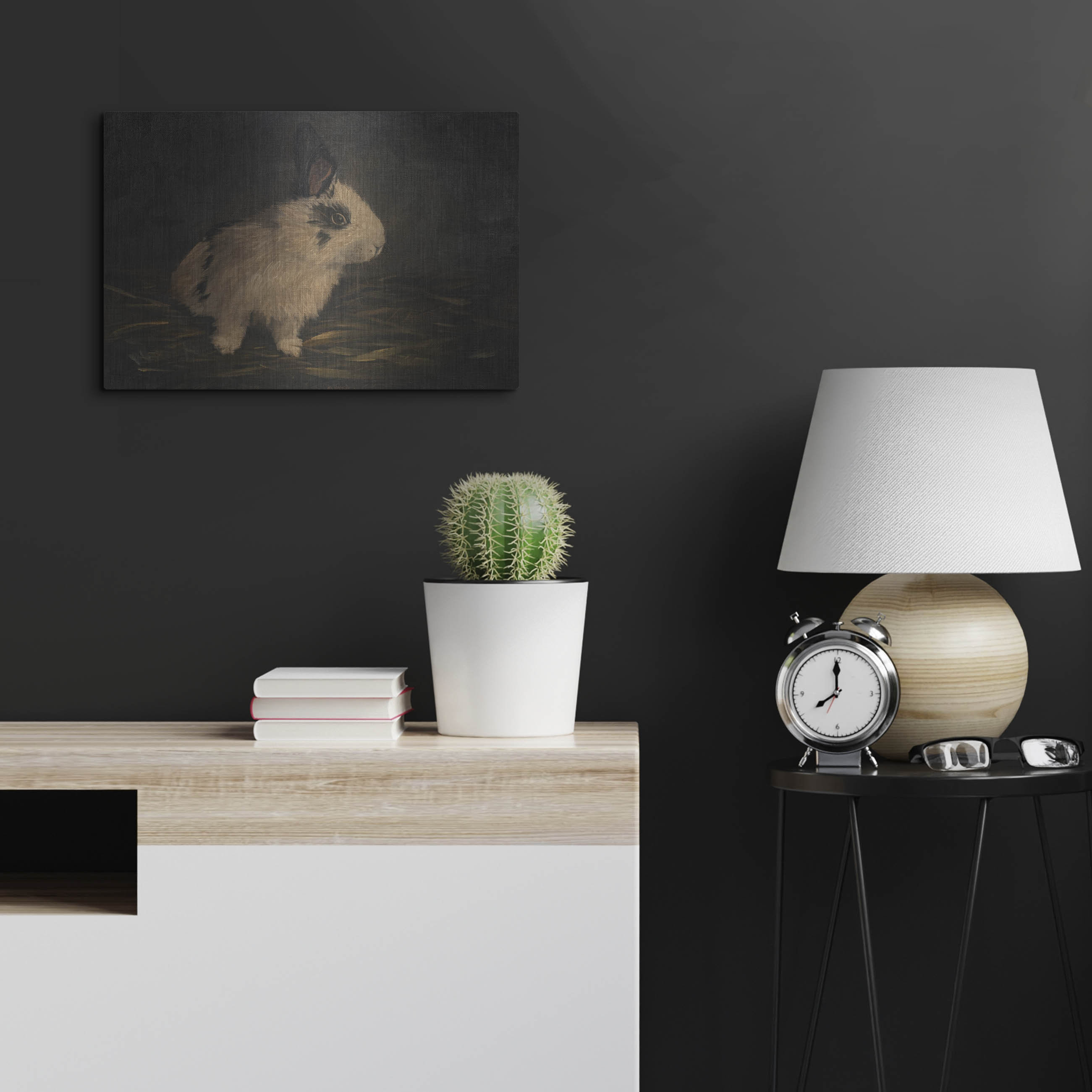 August Grove® Resting Bunny Rabbit 1' by Marian Parsons Metal Wall Art ...