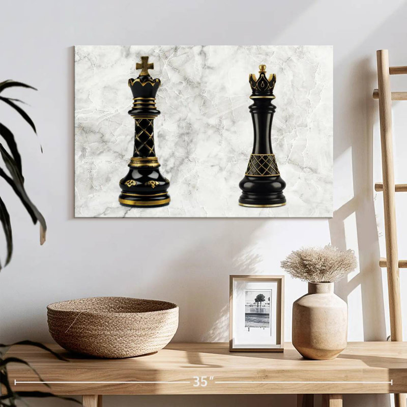 Senne Chess Royalties, 16" H x 24" W