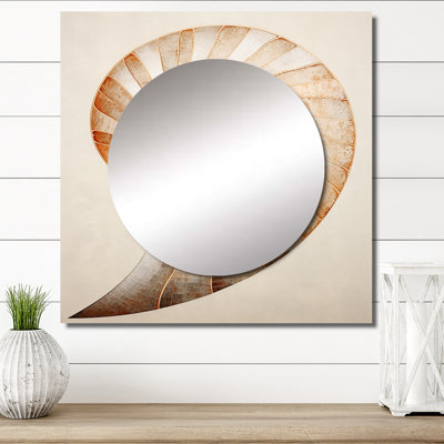 Leeni - Grand miroir carré Nautilus pour décoration murale