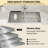 33" L x 22" W Drop In Double Bowl Kitchen Sink Workstation Low-Divide 50/50 Stainless Steel Sink