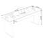 Bureau rectangulaire beige clair avec plateau en pierre et tiroir de rangement-1145061270