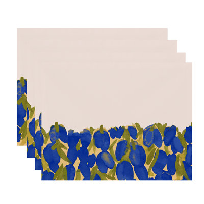 Polyester Floral Rectangle Placemat