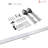 Sliding Barn Door with Hardware Lucia 2555 White Silk with Clear Glass 6.6FT Rail Hangers Sturdy Set Lite Wooden Solid Panel Interior Doors -30" x 80"-Clear Glass-Silver Rail-51703967