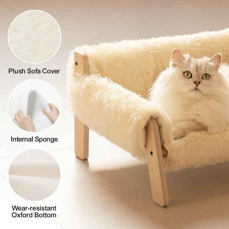 Pet Couch Bed Cute Cat Couch Bed Comfy Cat Sofa Bed, Warm Cat
