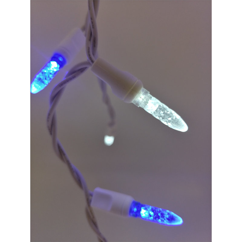Guirlande 70 lumières DEL, Bleu / blanc