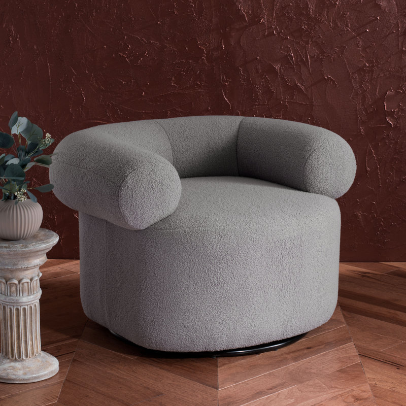 Sadie 36,6 po de large capitonné, 100% polyester gris