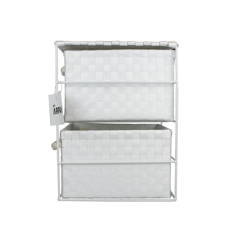 33cm H x 25cm W Utility Cart, White