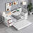 Solid Wood Twin Size Platform Daybed With Storage Arms, Pull-Out Trundle And Built-In Charging Station, Classic White