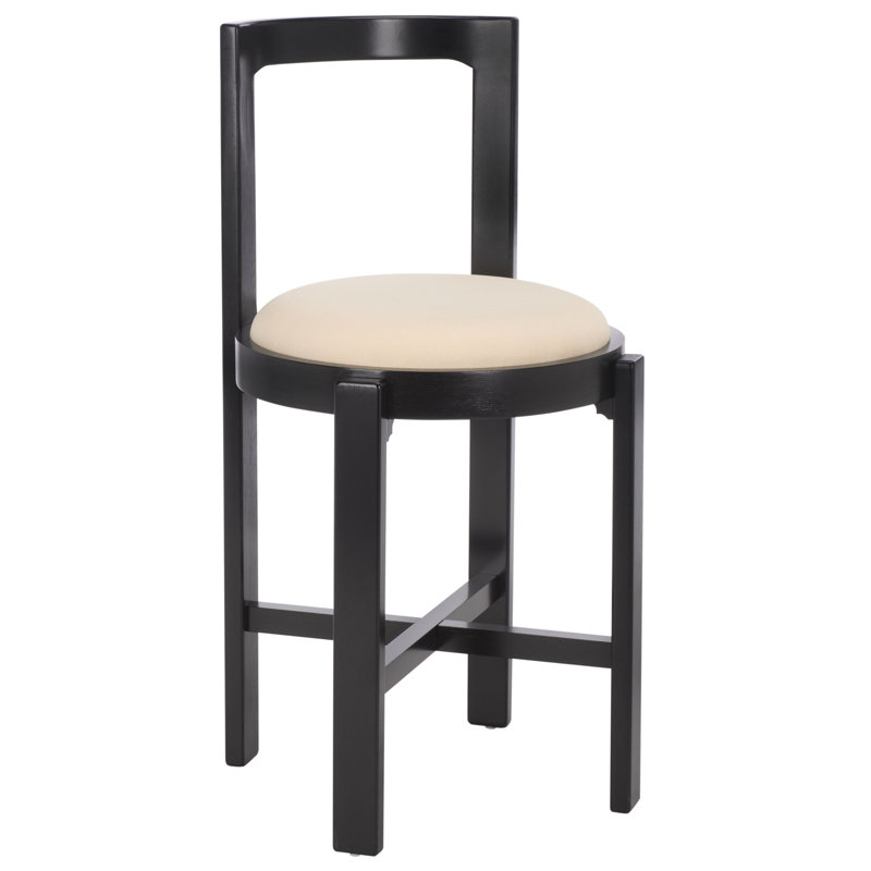 Tabouret de comptoir Estes, Noir
