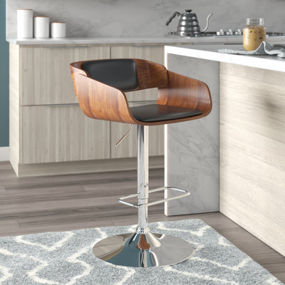 Ranck Swivel Upholstered Adjustable Height Counter Stool