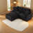 Modern Multifunctional Sectionals, Black Polyester Sofa With Storage For Compact Living Room