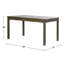 Table de salle à manger de patio rectangulaire en bois d'acacia gris délavé gris-804671900