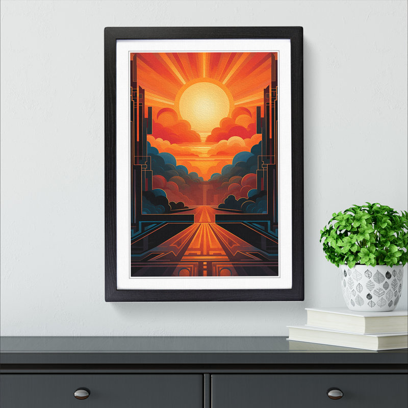 Single Picture Frame Print on Wood, Black Framed, 34cm H x 25cm W