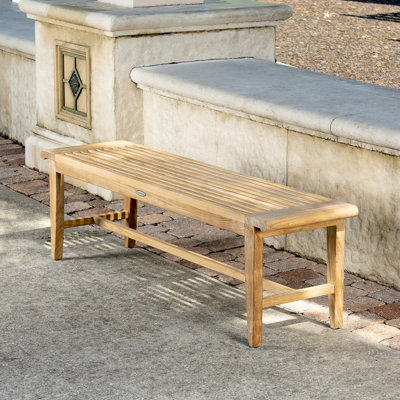 Solid Wood Teak Outdoor Bench