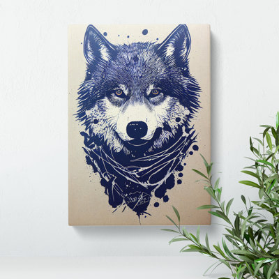 Illustration Of A Wolf - Wrapped Canvas