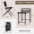 3PCS Patio Bistro Set, Patio Set Of Foldable Patio Table And Chairs,Outdoor Patio Furniture Sets