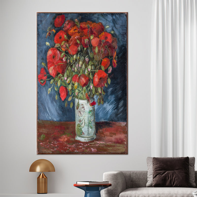 Impression sur toile Van Gogh Poppies, Ne s’applique pas, H 24 po x l 16 po, Toile tendue