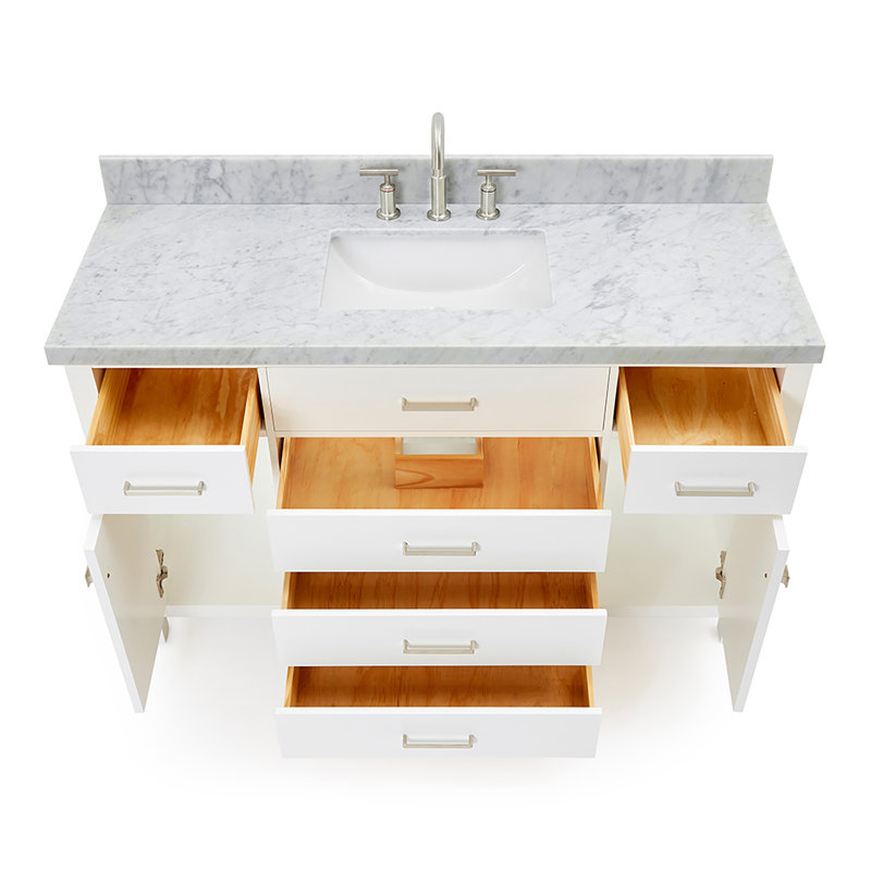 Ensemble de meuble-lavabo simple 55 po Abbate, Blanc