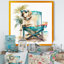 «Dog on Chair at the Beach II», reproduction sur toile-86808420-110954825
