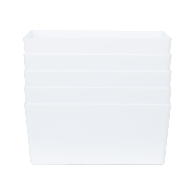 Wham Studio Basket 5.02 Rectangular Pack of 5 Ice White