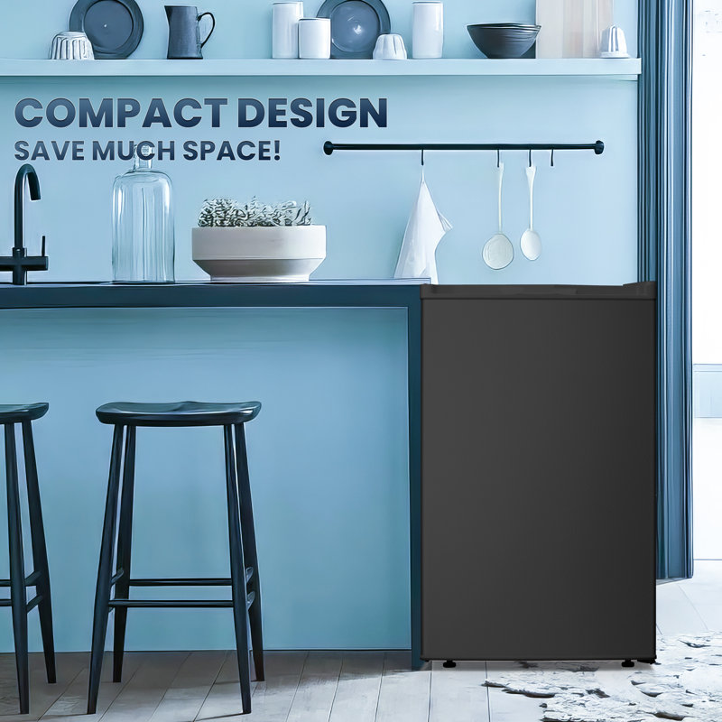 Upright Freezer, Energy Saving 3.0 Cu.ft Single Door Compact Upright Freezer With Reversible Door, Black