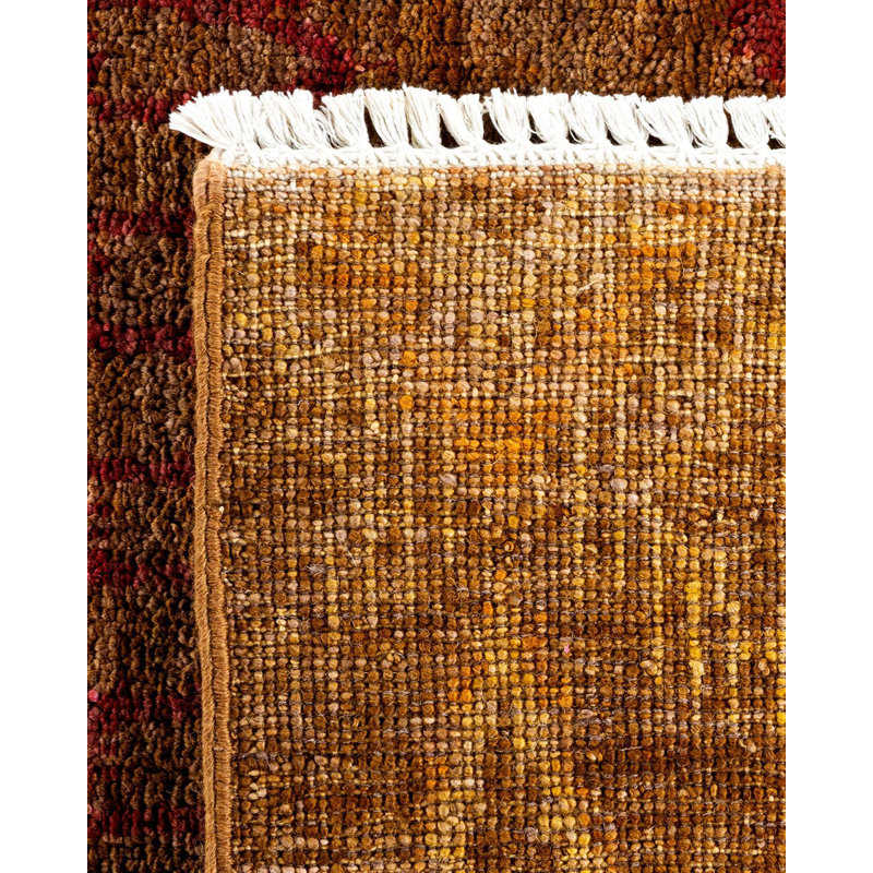 Tapis unique brun de 8 pi x 9 pi 10 po Yamil