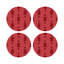 Sous-verres ronds en cuir Gem Rubys Crimson Vegan-963426213