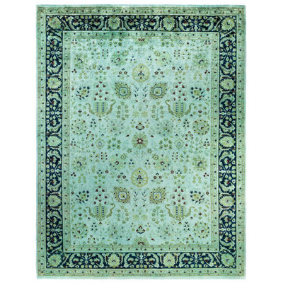 Overdyed One-of-a-Kind 9' 2" X 12' 1" Hand Knotted Area Rug