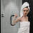 28" W x 72" H Frameless Shower Door - 3/8" (10mm) Tempered Glass, Hinged Single Swing, Reversible Installation, Matte Black Finish