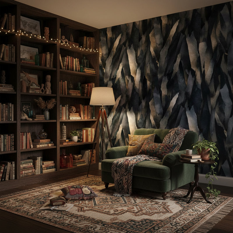 Abstract Wallpaper Geometric Modern Removable Wall Decor