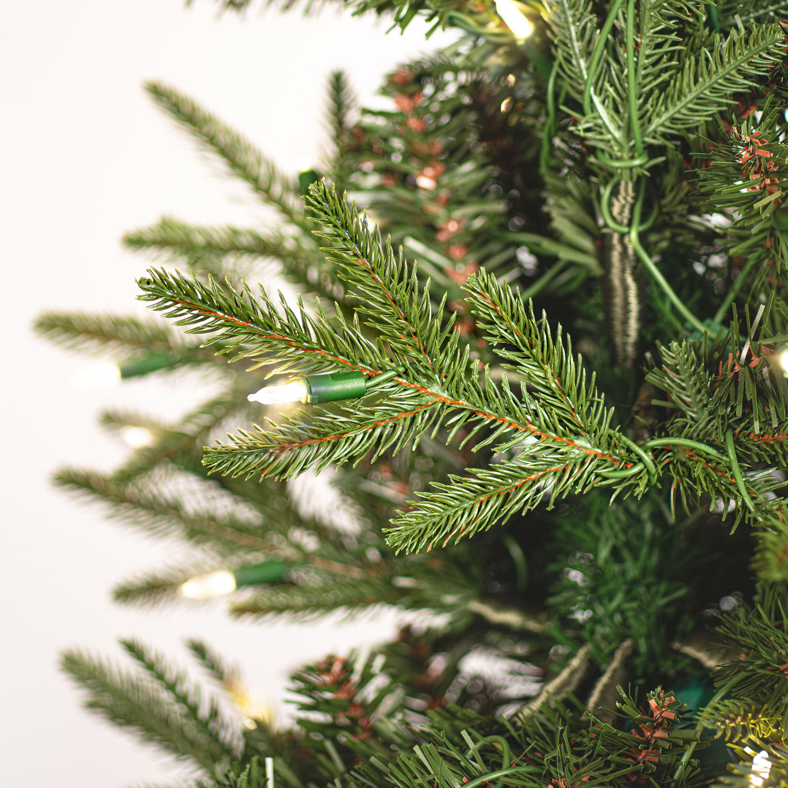 Pencil 12' Pre-Lit Fir Christmas Tree, Warm White LED, 7.5' 