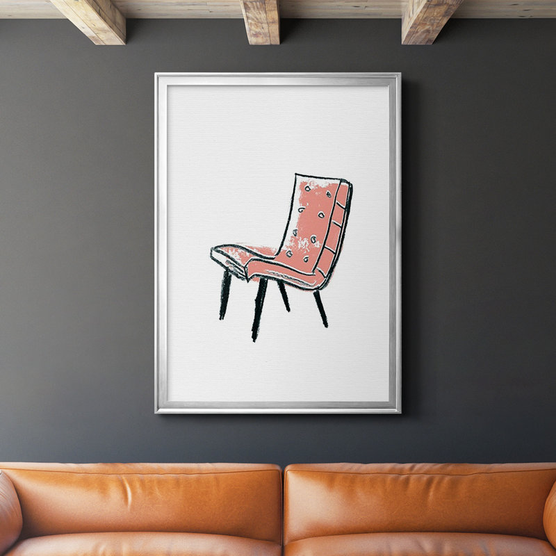 Impression encadrée de qualité supérieure «Take A Seat IX» - prête à être accrochée, Argent, H 24,5 po x l 18,5 po x P 1 po