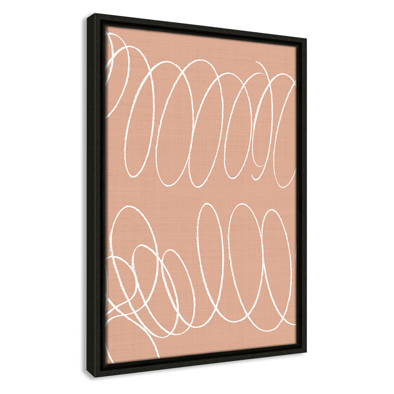 Colin "Winding Lines I" Print, 19.5" H x 13.5" W x 2" D, Espresso Framed