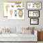Dessin de girafe et de lion - reproduction sur toile-1127222929-1127222930