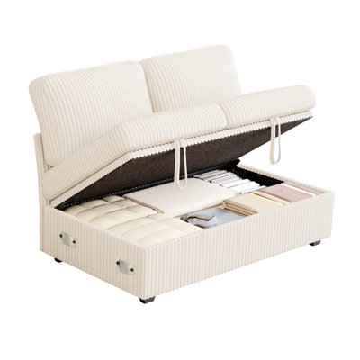 Canapé-lit modulaire sans accoudoirs pour canapé-lit, beige
