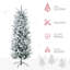 Arbre de Noël artificiel enneigé de 6 pi de hauteur avec 477 branches enneigées, conception à ouverture automatique et base en acier pour une installation et un rangement faciles