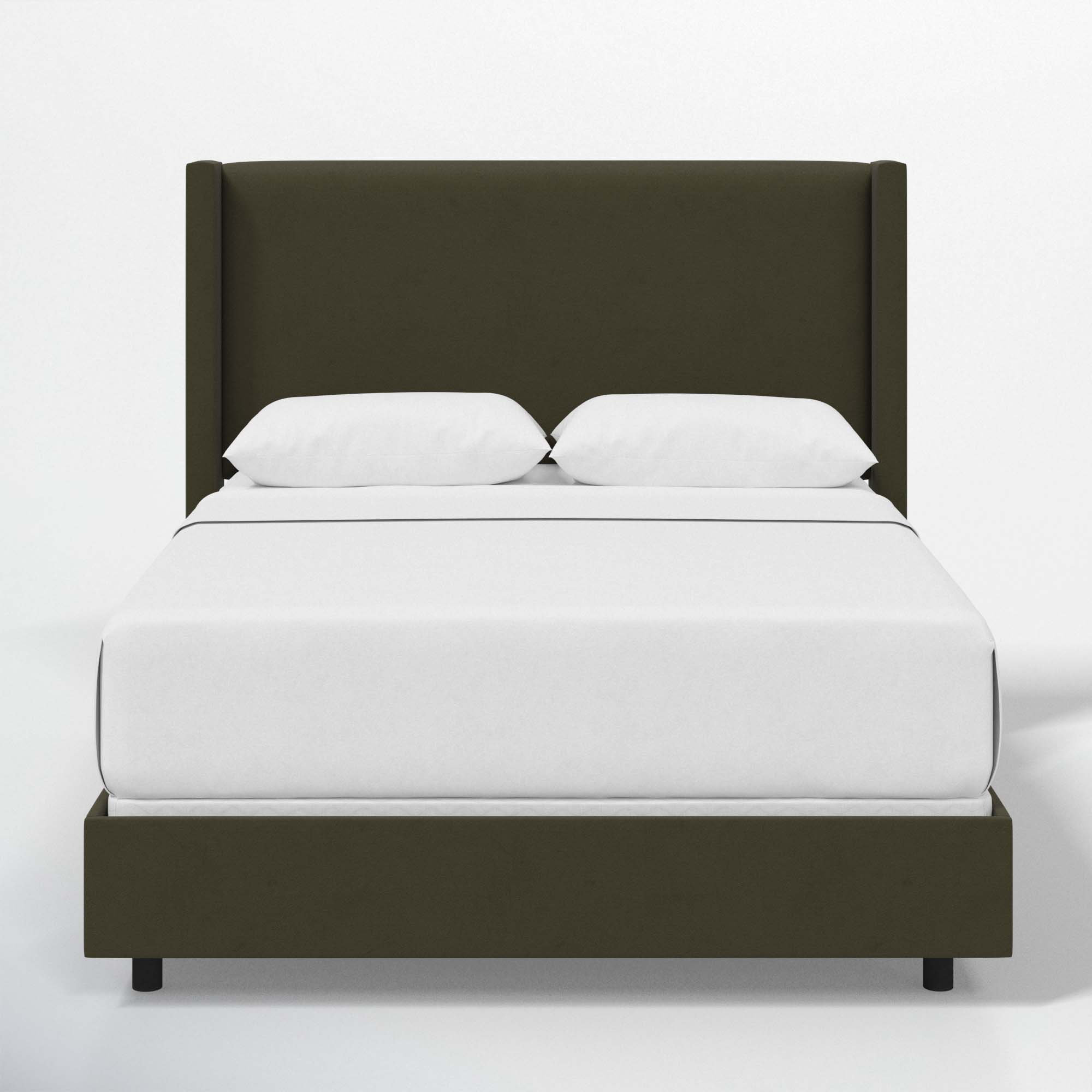 Hanson Upholstered Wingback Bed, Classic Loden Velvet, California King