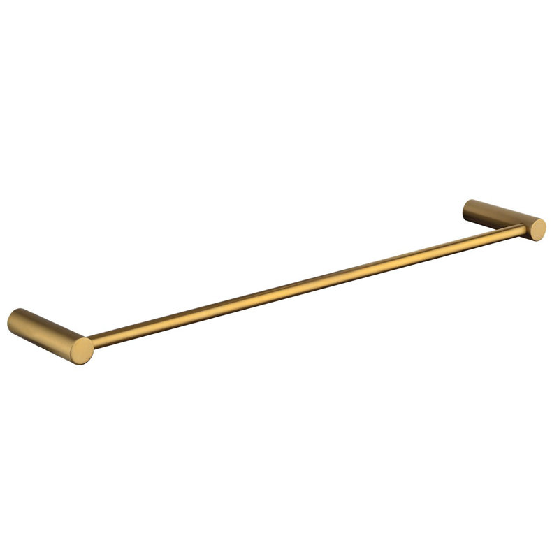 Barre à serviettes murale Round Collection, H 1,75 po x l 18 po x P 3,5 po, Or mat