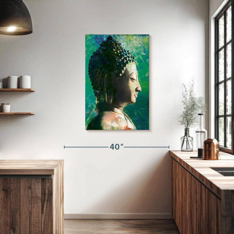 Adella Buddha Head Profile II, 36" H x 24" W
