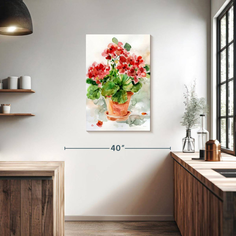 Harnek Summer Geranium I, 36" H x 24" W